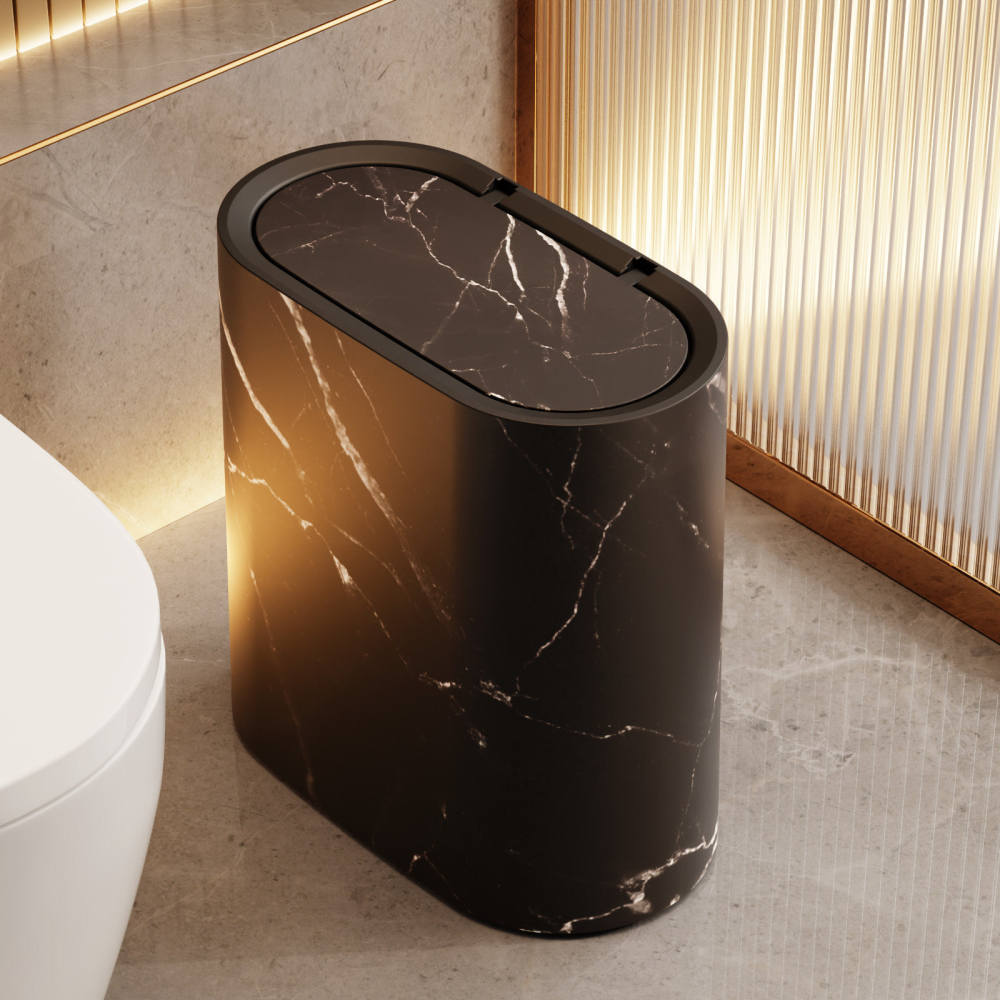 Home Essentials Bathroom Storage - Minimalistyczny, wąski kosz na śmieci, idealny